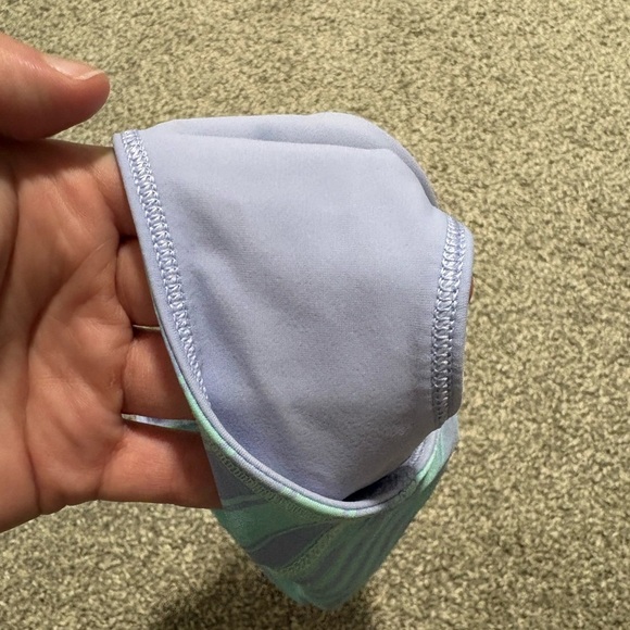 Ivivva by Lululemon Kid's Striped Swim Bottoms - Green and Blue Girl's Size 8 - Picture 4 of 8